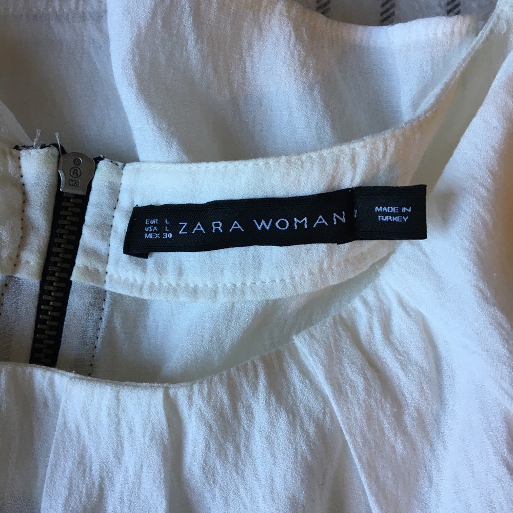 Zara Contrast zip blouse - Picture 4 of 4